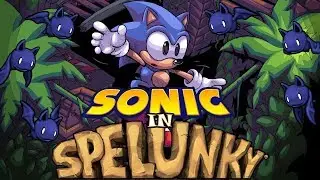 Sonic в Spelunky - Прохождение на секретную концовку (Russian Livestream)
