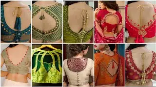 Silk blouse back neck designs 2025 / blauj dezain back side / blauj dejain