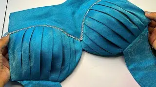 Front pleated one tucks blouse design cutting and stitching|pleated blouse design|. Blouse design |