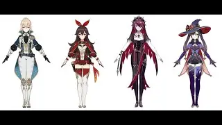 NEW ALTERNATE OUTFITS for Genshin Impact | Jean, Amber, Rosaria, Mona