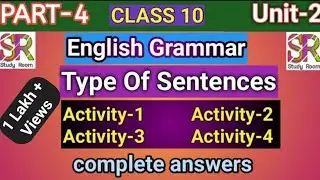 English grammar class 10 || Types of sentences in odia|| type of sentences activity 1,2,3 & 4