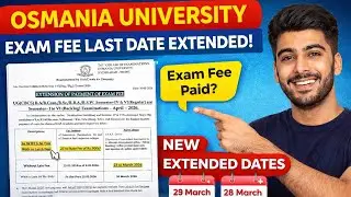 Osmania University Exam Fee Last Date Extended 2026 | OU Degree Sem 4 & 6 Exam Fee Update | 