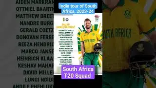 South Africa T20 Squad vs India 2023-24 