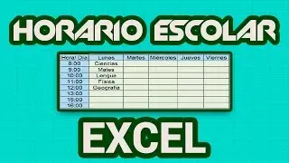 Cómo hacer un horario escolar en Excel