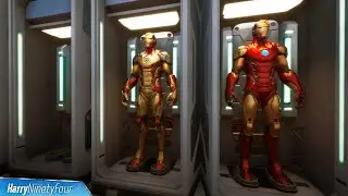 Emote as Tony Stark Inside the Suit Lab at Stark Industries Location - Fortnite