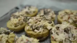 Лучший рецепт запеченного картофеля с сыром и беконом 🥔