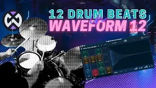 12 Drum Beats in Waveform 12