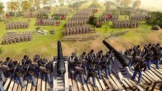 Civil War Fort Walls VS ENDLESS CHARGING CONFEDERATES! - Men of War: BITFA Mod
