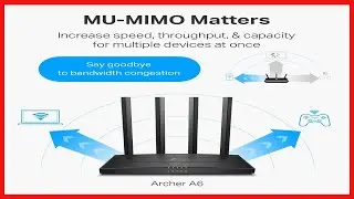 TP-Link AC1200 Gigabit WiFi Router (Archer A6 V3) - Dual Band MU-MIMO Wireless Internet Router