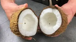 Как открыть кокос. Способ Робинзона!