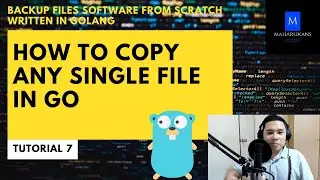 How to Copy Any Single File In Go - Backup Files Software From Scratch Written in Golang Tutorial #7