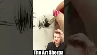 THE BEST BRUSH for GRASS HAIR FUR #acrylicpainting #acrylictechniques #brushstroke