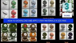 How to download and apply vray materials | 3ds Max Tutorials | Tamil | SMT