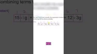 Simplifying Algebraic Expressions - 7EE1