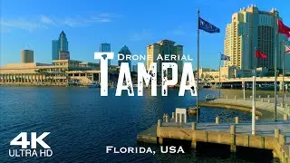 TAMPA 🇺🇸 Drone Aerial 4K | Florida FL USA United States of America