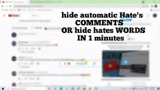 how to blocks hates comment's|#short #youtubueshort