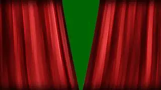 CURTAIN OPEN GREEN SCREEN FREE