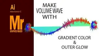 HOW TO MAKE VOLUME WAVE IN ADOBE ILLUSTRATOR WITH OUTER GLOW & GRADIENT COLOR TUTORIAL\VIDEO