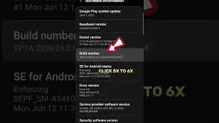 Turn On Developer Option 