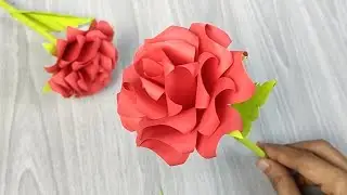 Paper rose DIY | How to make flower paper for Valentine day | Flower Origami | DIY