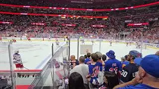 New York Rangers Hockey NHL Playoff Pre Game skate A Puck View of Hockey live 5 26 2024 vs Panthers