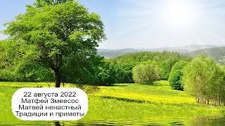 22 августа 2022 Апостол Матфий.  Матфей Змеесос. Приметы.