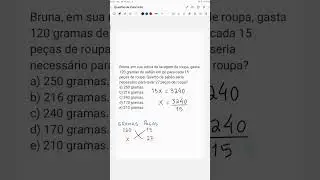 Questão de Concurso | Regra de Três #shortssprintbrasil