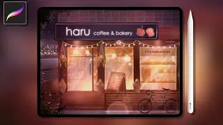 First drawing on Procreate✏️✨ | relaxing speedpaint | calm lofi and coffee shop vibes ☕🎶