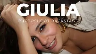 Giulia photoshoot backstage of 