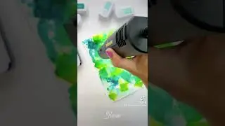 CP Designs mini ink pads are perfect for this technique. Spritz water, dry, cut with the Jolly Trees
