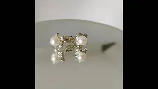 Серьги "Марго" из золота с жемчугом и бриллиантами