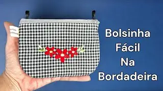 Como fazer bolsinha na Bordadeira, bastidor á partiir de 13x18 cm. Matriz grátis p/ membros do canal