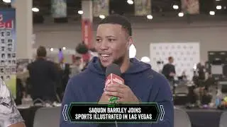 Saquon Barkley | Super Bowl LVIII Interviews | Sports Illustrated