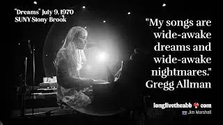 Allman Brothers Band "Dreams" 7/9/70 SUNY Stony Brook