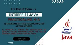 Enterprise Java Practical 4-A | Implement the following JSP applications. | Step By Step Guide.