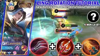 LING SUPER AGGRESSIVE ROTATION + ON POINT COMBO!! | LING NO CUT ROTATION TUTORIAL AFTER NERF!!