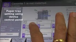 Configuring of Paper Tray Setting of Kyocera Taskalfa 5550ci