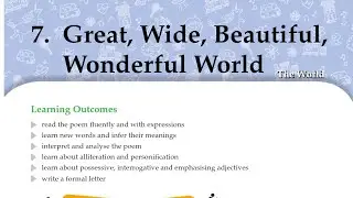 great wide beautiful wonderful world poem explanation in hindi by william brighty rands of class 5