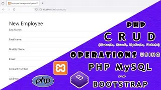 PHP - Create, Read, Update and Delete Operations Using MySQL and Bootstrap