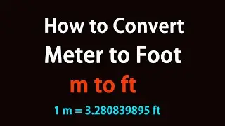 How to Convert Meter to Foot?