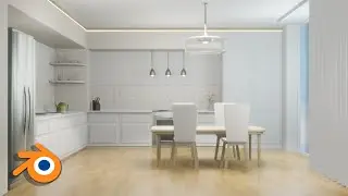 Design a Modern Kitchen with me! Blender 3D Scene