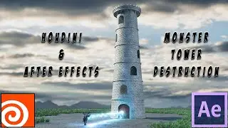 Houdini & After Effects | Monster Tower Destruction