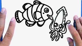 Comment dessiner un poisson facilement #animal #poison
