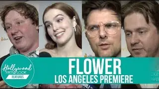 LA PREMIERE of FLOWER - Red Carpet Interviews with ZOEY DEUTCH, ADAM SCOTT & MAX WINKLER