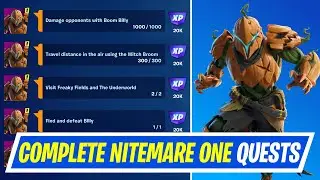 Fortnite Complete Battle Royale Nitemare One Quests - How to EASILY Complete Fortnitemares XP Quests