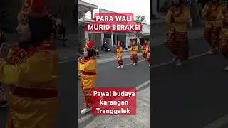 Para wali murid beraksi pawai budaya karangan Trenggalek #music #cover #coversong #kampungjawa