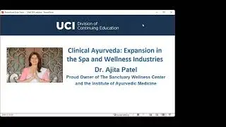 Clinical Ayurveda: Expansion in the Spa and Wellness Industries (Webinar)