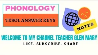 51 TALK ANSWER KEYS TESOL PHONOLOGY #TESOL ANSWER KEYS