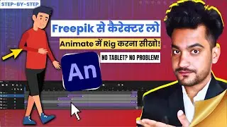 Freepik Character Lo & Rig in Adobe Animate🚀| Mouse Se Rigging (Hindi Tutorial) | Hindi Tooniverse