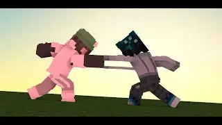 Minecraft Animation Fighting 2 Mine-Imator